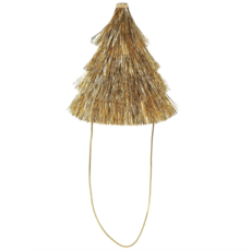 Golden Girl Mini Gold Fringe Party Hats Set