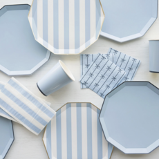 Sky Blue Signature Cabana Stripe Plates