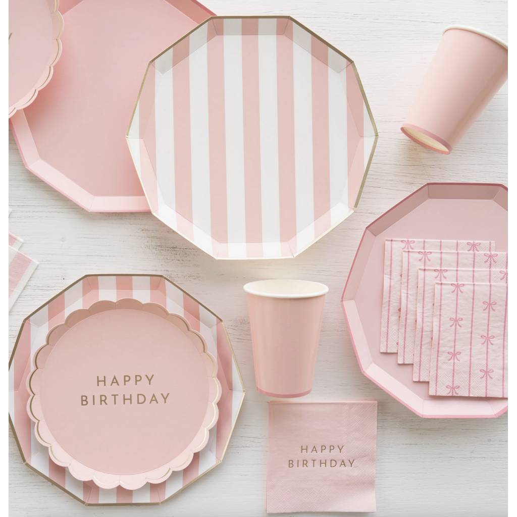 Petal Pink Signature Happy Birthday Small Plate