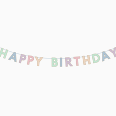 Pastel Happy Birthday Signature Banner