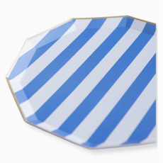Palisades Blue Signature Cabana Stripe Plates