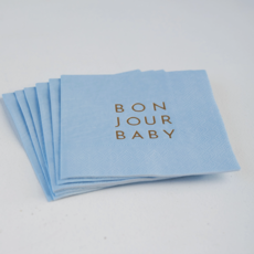 Bonjour Baby Sky Blue Cocktail Napkins