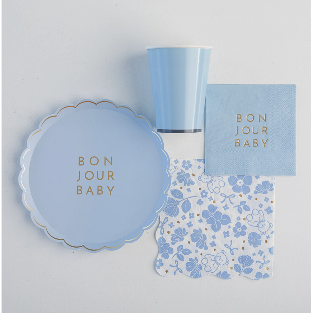 Bonjour Baby Sky Blue Cocktail Napkins