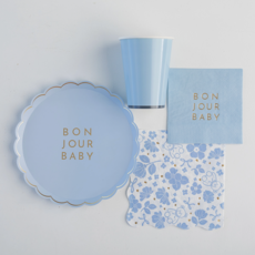 Bonjour Baby Sky Blue Cocktail Napkins