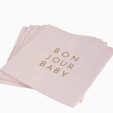 Bonjour Baby Petal Pink Cocktail Napkins