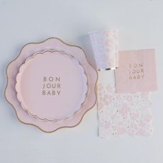 Bonjour Baby Petal Pink Cocktail Napkins