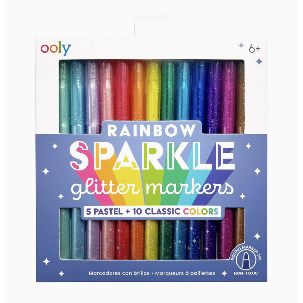 Rainbow Sparkle Glitter Markers