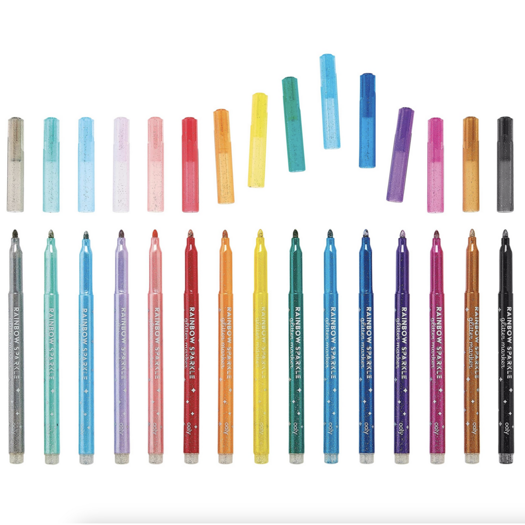 Rainbow Sparkle Glitter Markers