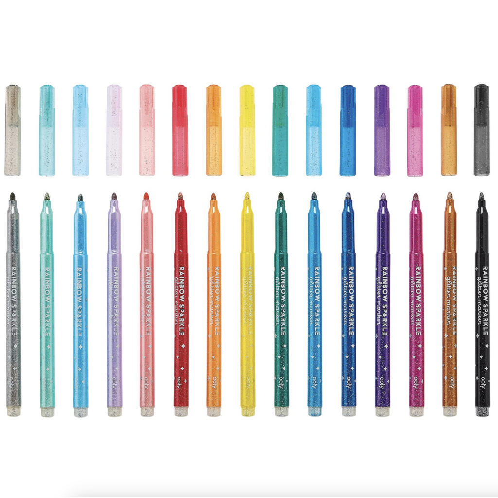 Rainbow Sparkle Glitter Markers
