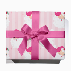 HollyJolly Pinkmas Santa - Continuous Wrapping Paper Roll