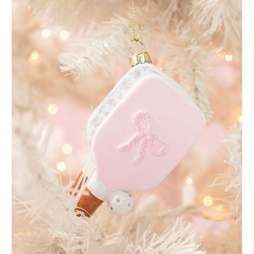 Pickleball Paddle Christmas Ornament - Pretty in Pinkleball