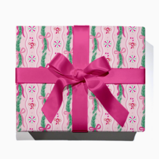 Peppermint & Pine Garland Continuous Wrapping Paper Roll