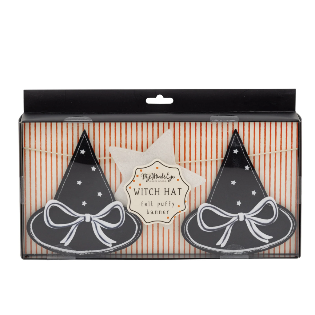 Puffy Felt Witch Hats Banner