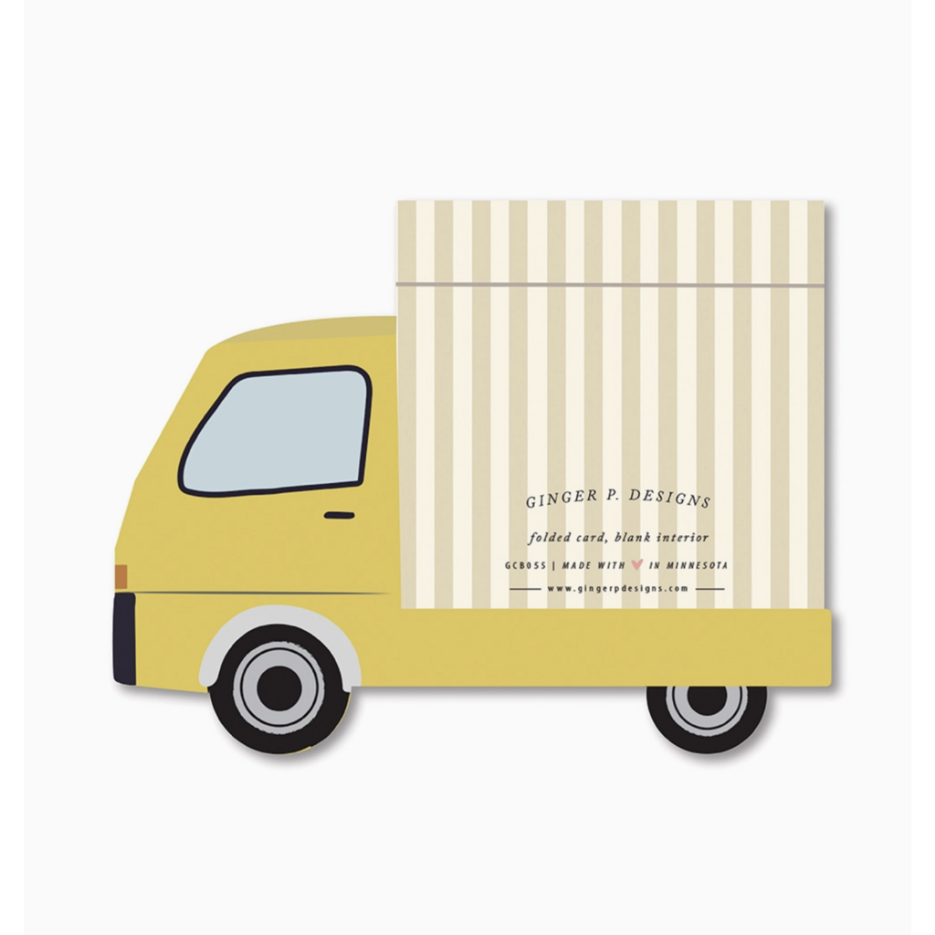 Birthday Truck Die-Cut Folded Greeting Card