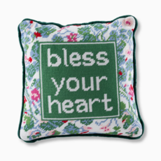 Bless Your Heart Needlepoint Pillow
