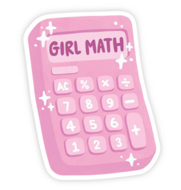Girl Math Calculator Vinyl Sticker
