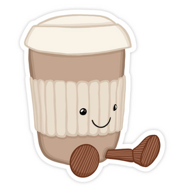 Latte Jelly Cozy Coffee Vinyl Sticker
