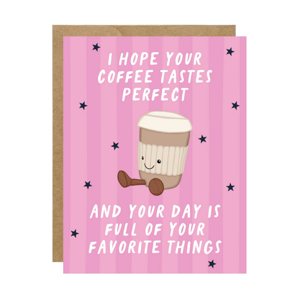 Perfect Latte Jelly Coffee Cafe Card