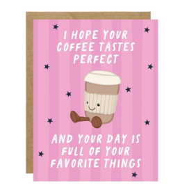 Perfect Latte Jelly Coffee Cafe Card