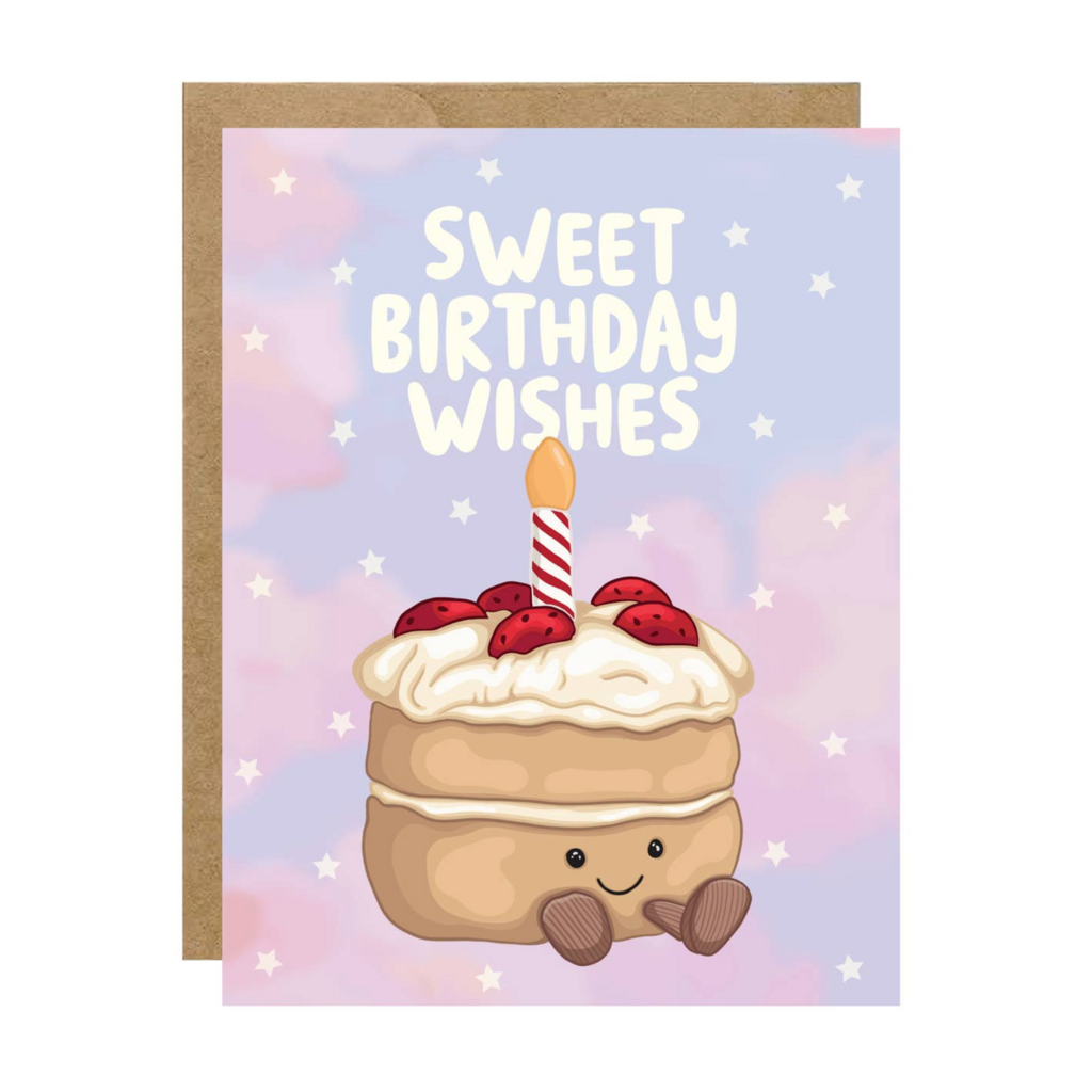 Sweet Birthday Wishes Cake Jelly Card