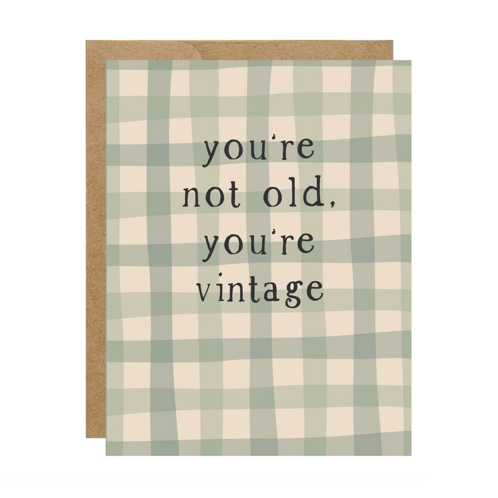 You're Not Old, You're Vintage Plaid Birthday Card