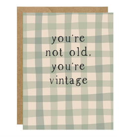 You're Not Old, You're Vintage Plaid Birthday Card