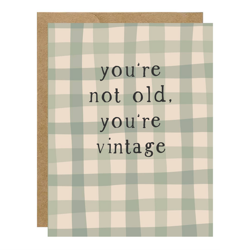 You're Not Old, You're Vintage Plaid Birthday Card