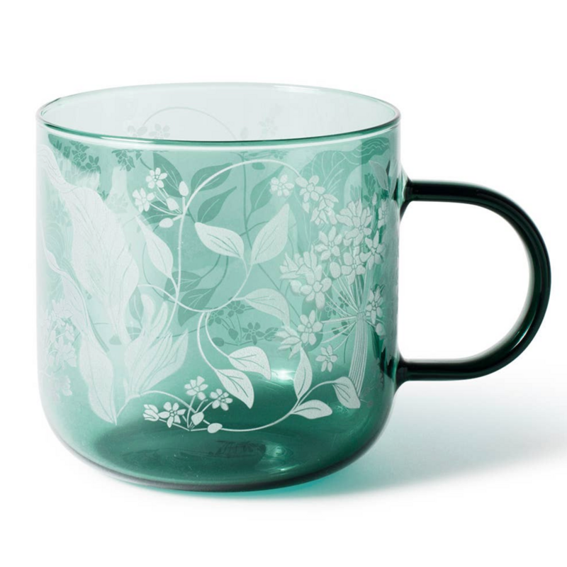 P65 Flr Nouveau Glass Mug Nouveau