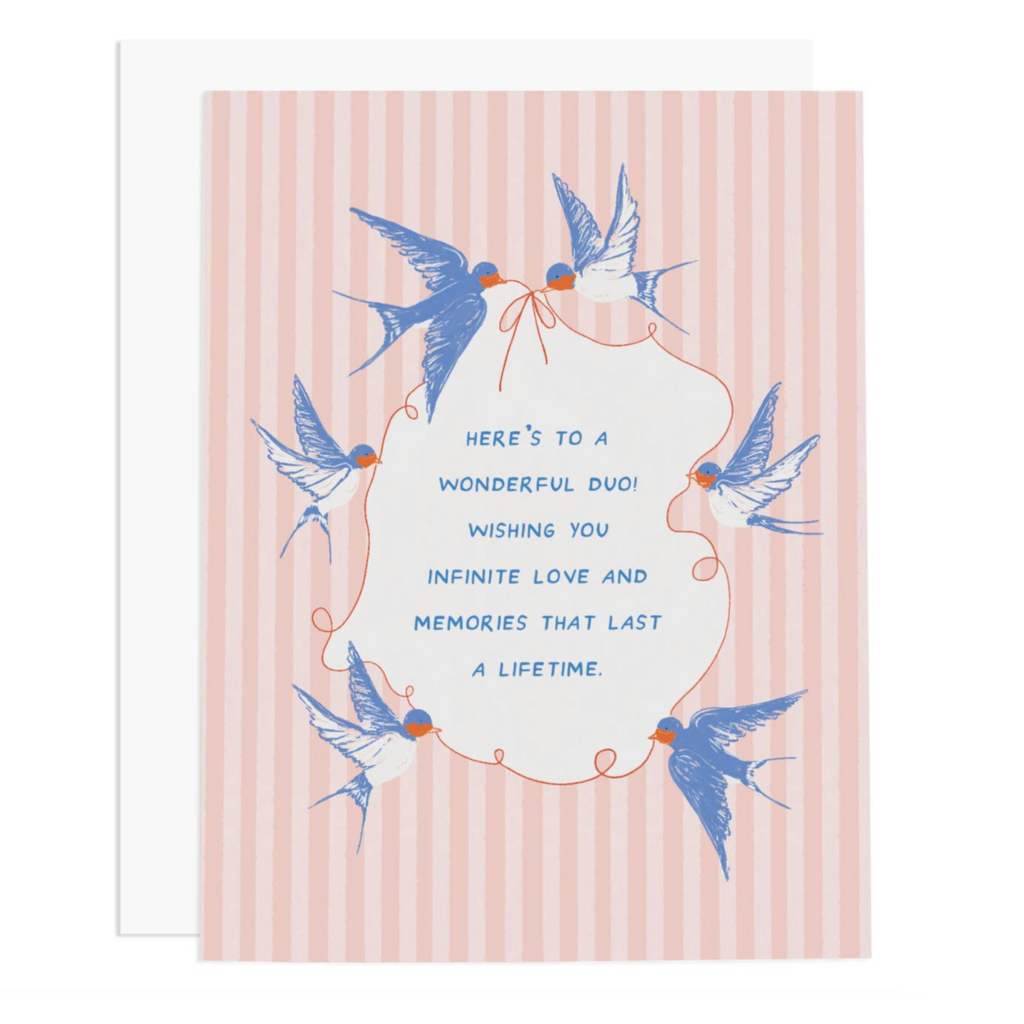 Swallows Wedding Wishes Card