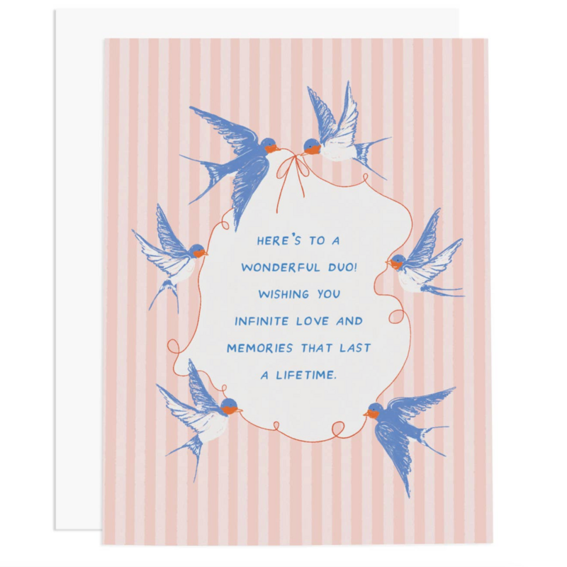 Swallows Wedding Wishes Card