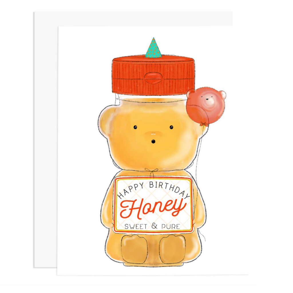Sweet Birthday Honey Bear Greeting Card