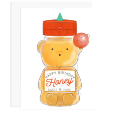 Sweet Birthday Honey Bear Greeting Card