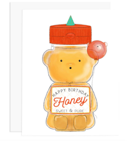 Sweet Birthday Honey Bear Greeting Card