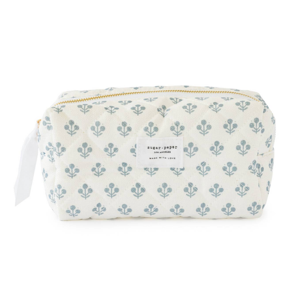 Small Cosmetic Pouch Blue Floral