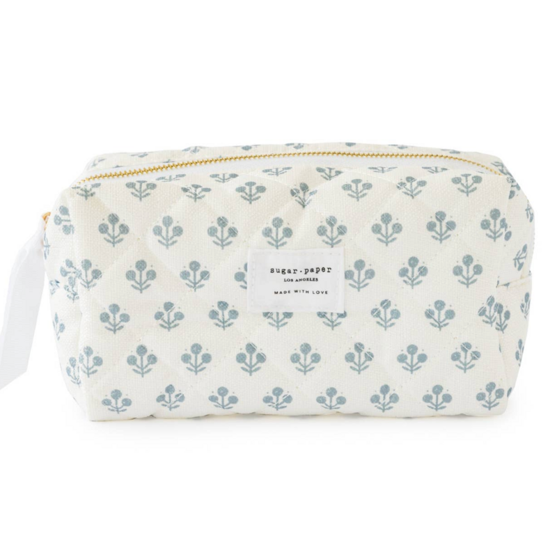 Small Cosmetic Pouch Blue Floral