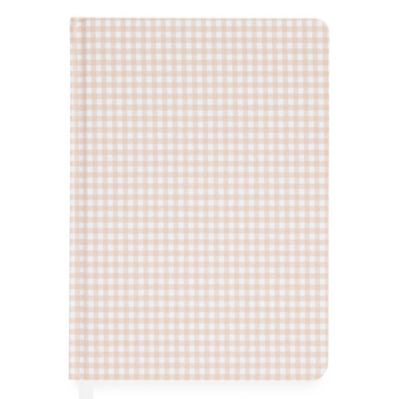 Pink Gingham Tailored Journal