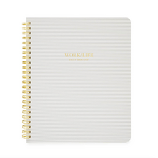 Work/Life Notebook, Grey Stripe | Guided Notebook