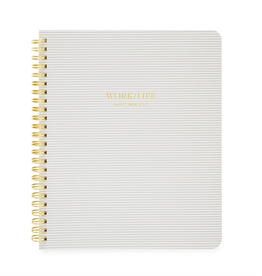 Work/Life Notebook, Grey Stripe | Guided Notebook