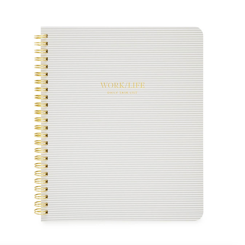 Work/Life Notebook, Grey Stripe | Guided Notebook