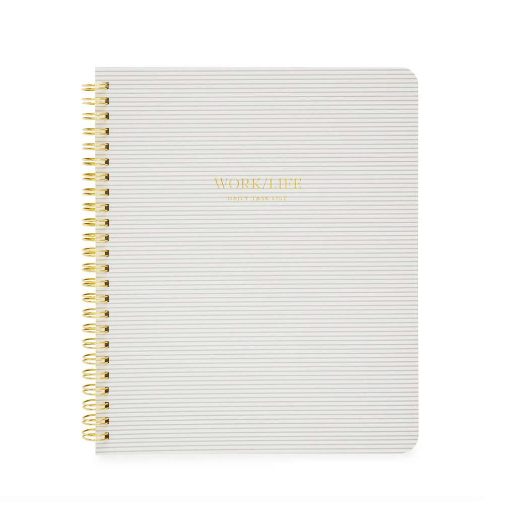 Work/Life Notebook, Grey Stripe | Guided Notebook