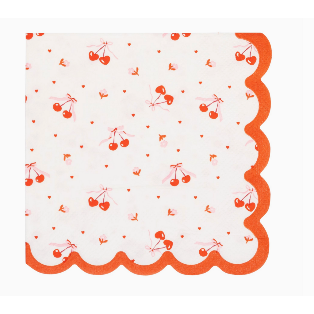 Tossed Cherry Cocktail Napkin
