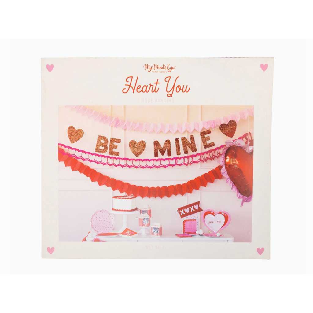 Triple Heart Tissue Garland