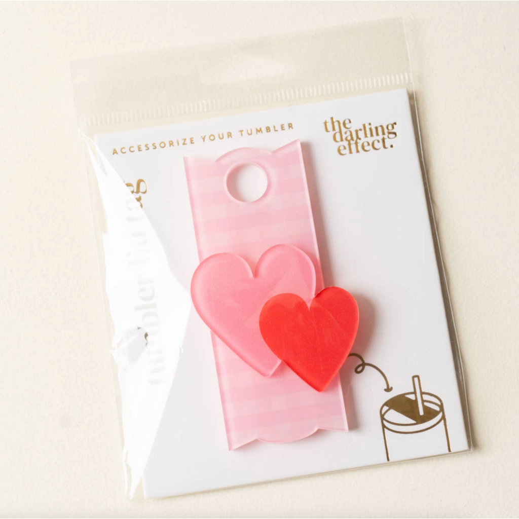 Charming Gingham Tumbler Lid Tag