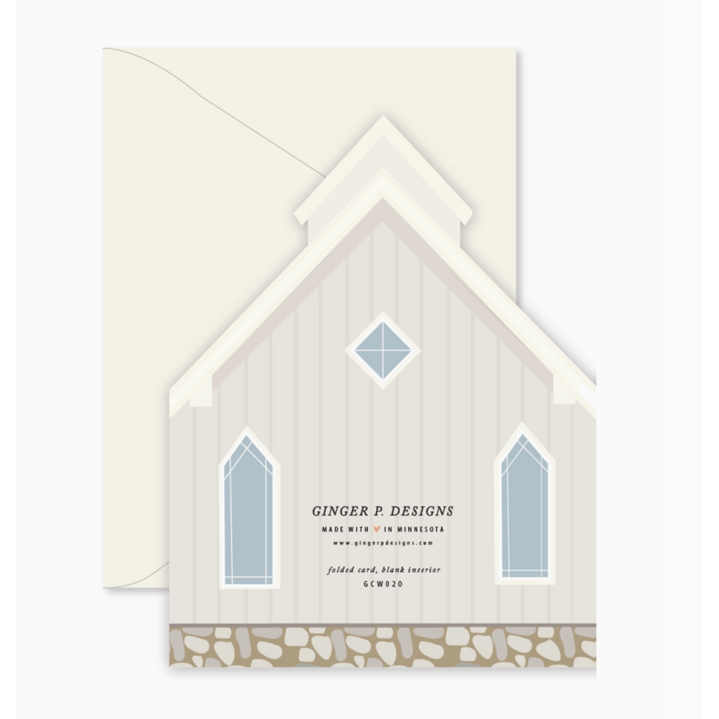 Wedding Chapel Die-Cut Greeting Card