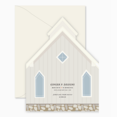 Wedding Chapel Die-Cut Greeting Card