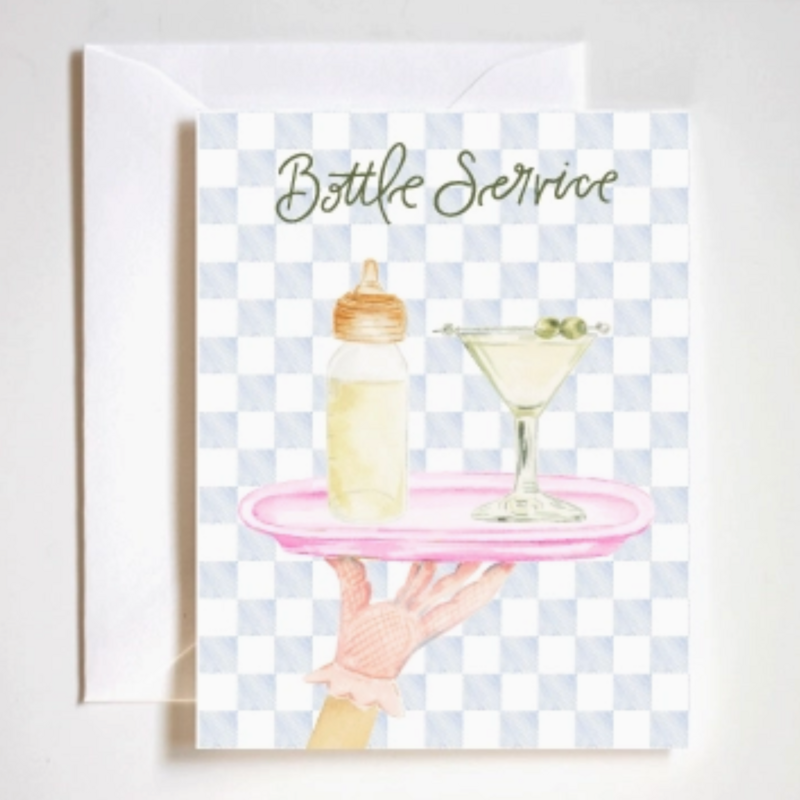 Bottle Service New Baby New Mom Card
