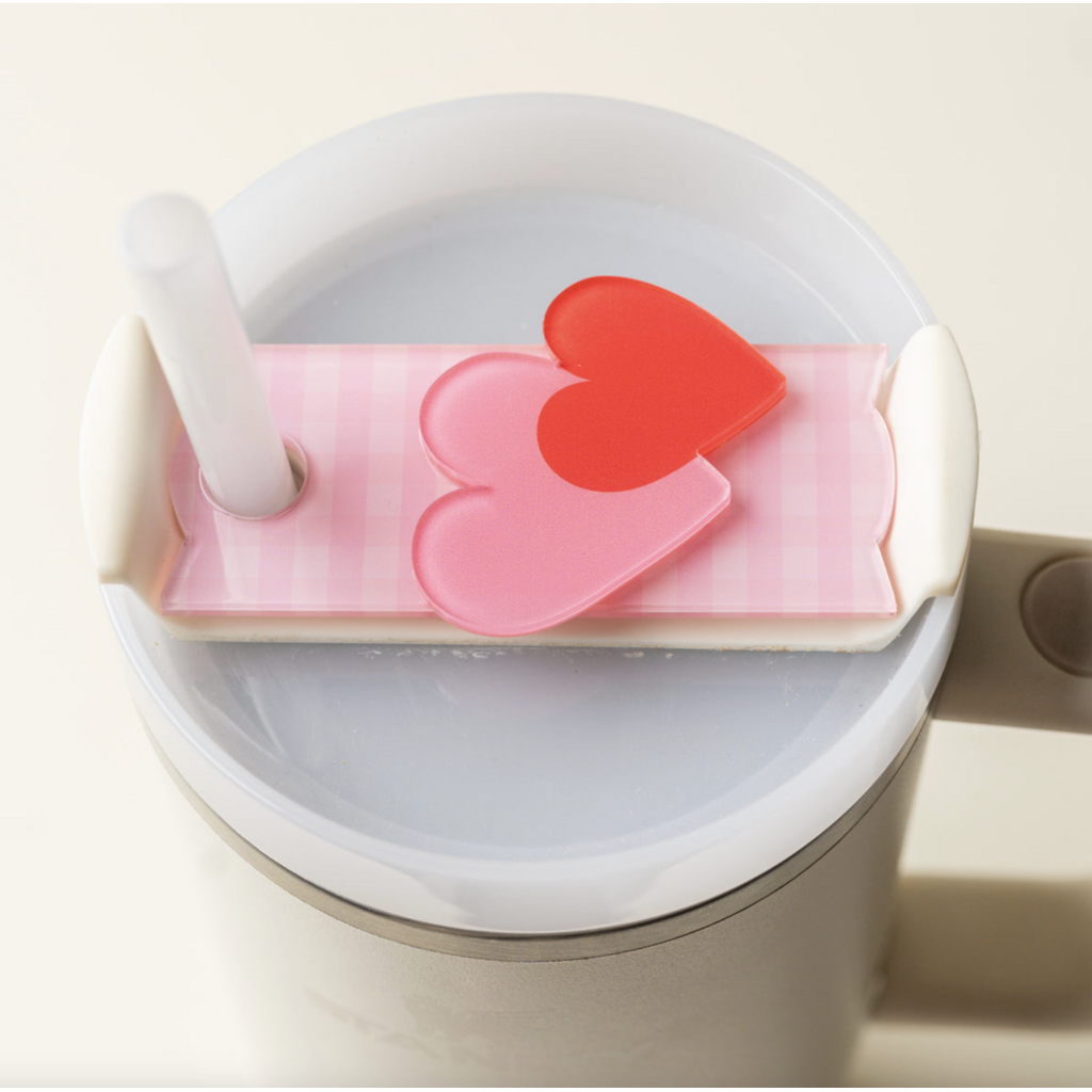 Charming Gingham Tumbler Lid Tag