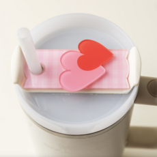 Charming Gingham Tumbler Lid Tag