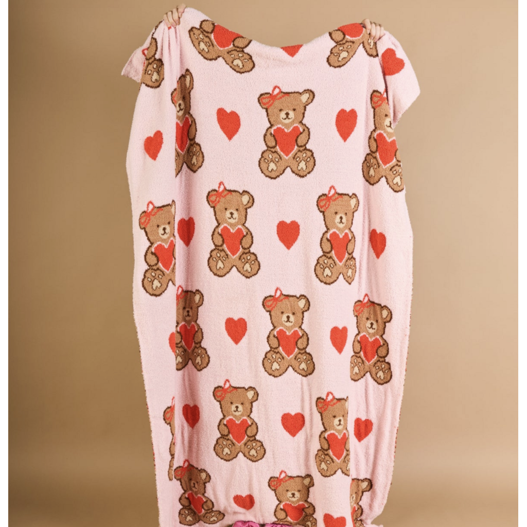 Teddy Bear Hugs Cozy Dreams Luxe Blanket