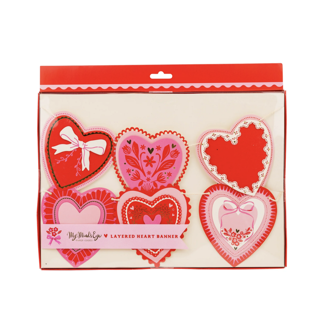 Layered Heart Banner